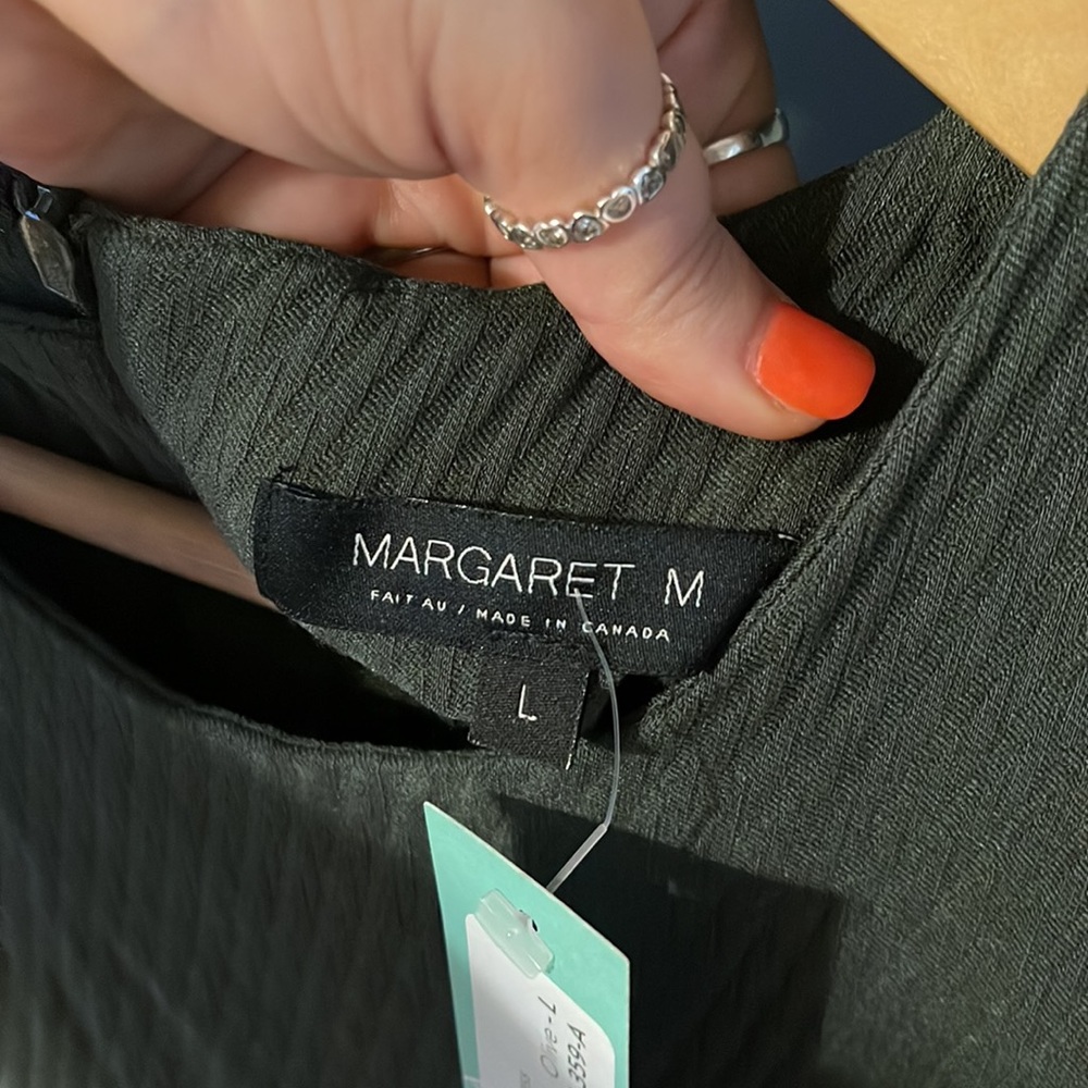 ▪️ STITCH FIX MARGARET M ▪️ Fitted Olive Green Dress - Picture 3 of 16